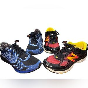 2 Pairs Run Disney New Balance M7 W8.5 Space Mountain Mickey Mouse Sneakers